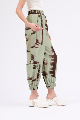 Aquarell Chillies Trouser, Sage from ODEEH 