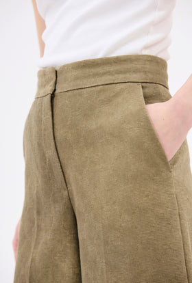 Cotton Damask Hose, Dark Khaki from ODEEH 