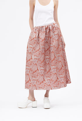 Baroque Lurex Skirt, Flamingo from ODEEH 