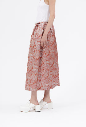 Baroque Lurex Skirt, Flamingo from ODEEH 