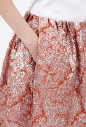 Baroque Lurex Skirt, Flamingo from ODEEH 