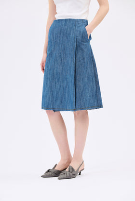 Micro Canvas Skirt, Denim Blue from ODEEH 