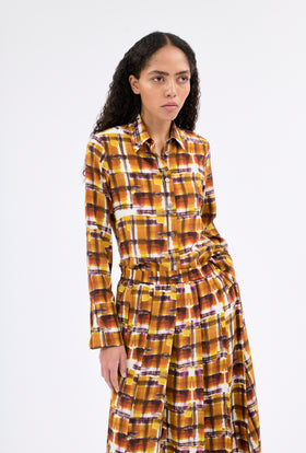 BRUSH STROKES Twill Rock, Burnt Orange from ODEEH 