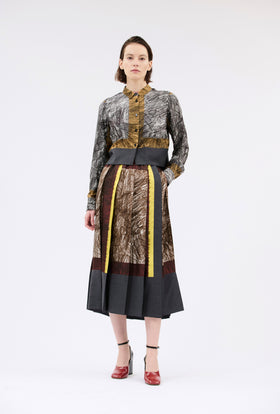 FOULARD SCRIBBLES Skirt, Myrrh from ODEEH 