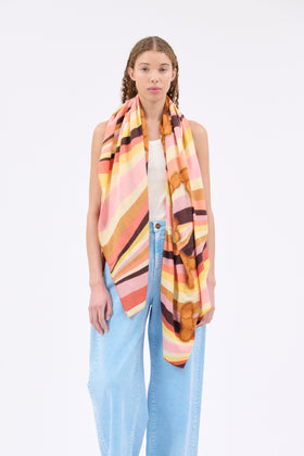 Embroidered Rainbow Schal, Rose from ODEEH 