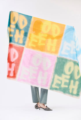Patched Logo Schal, Multicolor from ODEEH 