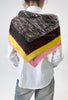 Double Printed Foulard Tuch, Dark Chocolate from ODEEH 