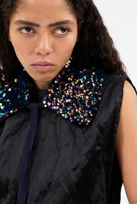 FUNKY SEQUINS Kragen, Royal Peacock from ODEEH 