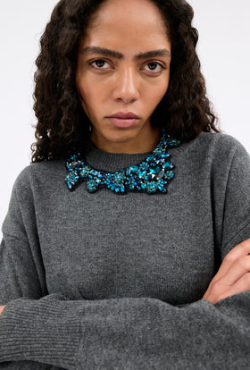 RHINESTONE Collier, Turquoise Blue from ODEEH 
