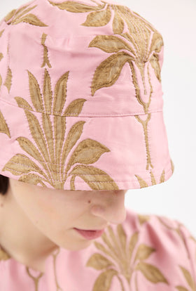 Matelassè Palms Hat, Rosequartz from ODEEH 