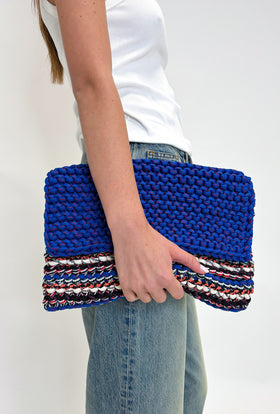 KNITTED Clutch, Royal from ODEEH 