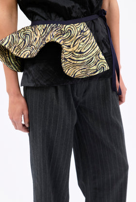 PAISLEY WAVES Rüsche, Greengold from ODEEH 