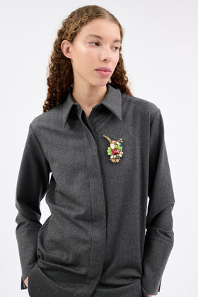 Rhinestone Brosche, Multicolor from ODEEH 