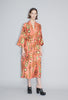 Folklore Flowers Twill Kimono, Tangerine from ODEEH 