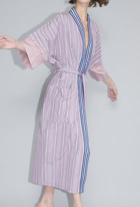 Shirt Stripes Kimono, Lavender from ODEEH 
