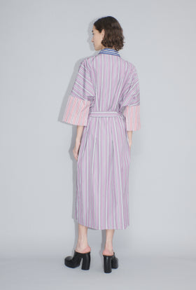 Shirt Stripes Kimono, Lavender from ODEEH 