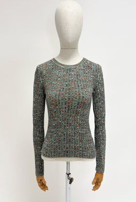 SPACE-DYED Rib Pullover, Copper from ODEEH 