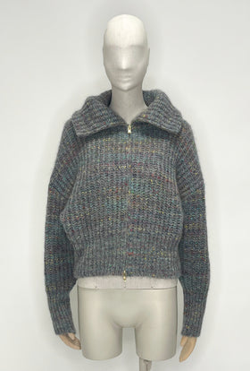 WOOL MOHAIR TWEED Cardigan, Marble from ODEEH 