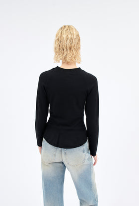 MERINO WOOL Pullover, Jet Black from ODEEH 