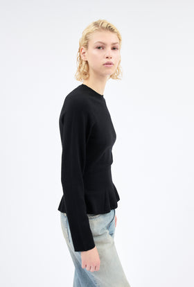 MERINO WOOL Pullover, Jet Black from ODEEH 