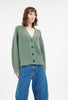 CASHMERE COTTON VANISÈ Cardigan, Shamrock from ODEEH 
