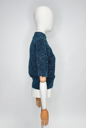 Slub Tweed Cardigan, Olive Brown from ODEEH 