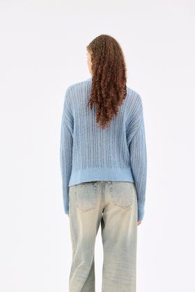 Cashmere Cotton Vanise Cardigan, Seablue from ODEEH 
