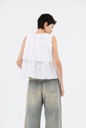 Cotton Fil Coupe Top, Milk from ODEEH 