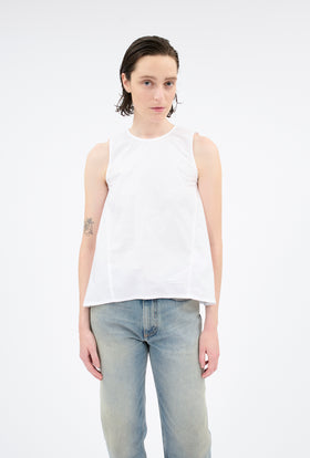 Poplin Top, White from ODEEH 