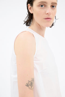Poplin Top, White from ODEEH 
