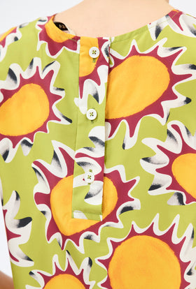 Pop Flowers Shirt, Limetta from ODEEH 