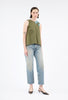 Poplin Top, Dark Olive from ODEEH 