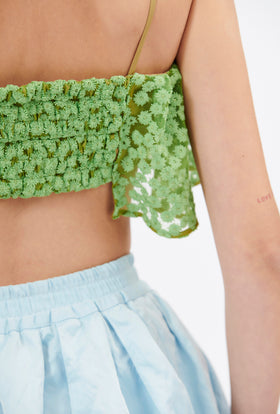 Embroidered Daisies Top, Green Apple from ODEEH 