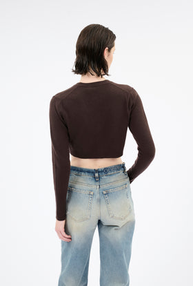 Light Cashmere Cardigan, Chocolate from ODEEH 