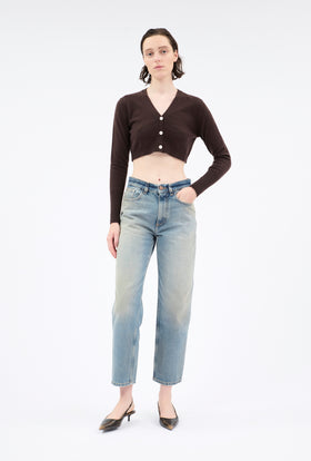 Light Cashmere Cardigan, Chocolate from ODEEH 