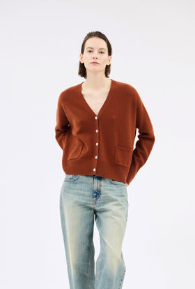 Light Cashmere Cardigan, English red from ODEEH 