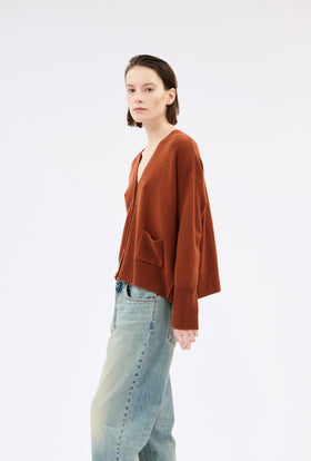 Light Cashmere Cardigan, English red from ODEEH 