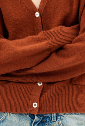Light Cashmere Cardigan, English red from ODEEH 