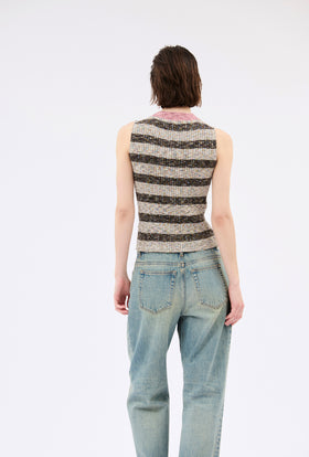 SPACE DYED Yarn Mix Top, Smokey Topaz from ODEEH 