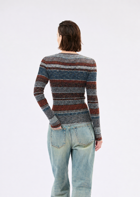 SPACE DYED Yarn Mix Pullover, Multicolor from ODEEH 