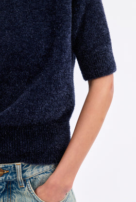 Lurex Knit Pullover, Ink from ODEEH 