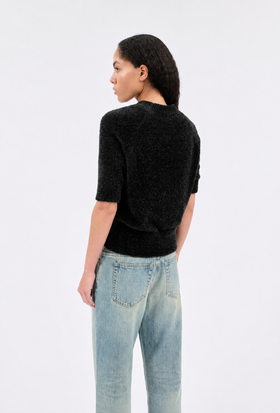 Lurex Knit Pullover, Jet Black from ODEEH 