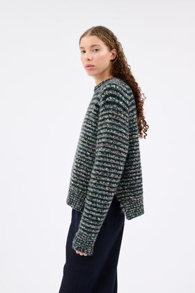 TWEED MOULINÈ Pullover, Night Forest from ODEEH 
