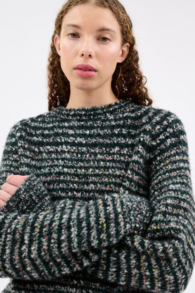 TWEED MOULINÈ Pullover, Night Forest from ODEEH 