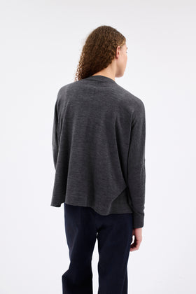 Merino Extrafine Cardigan, Flannel Grey from ODEEH 