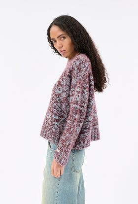 ALPACA WOOL MIX Pullover, Plum from ODEEH 