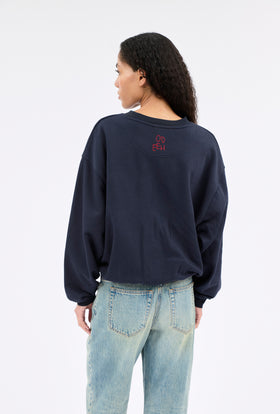 FRENCH TERRY Jersey Sweatshirt, Navy from ODEEH 